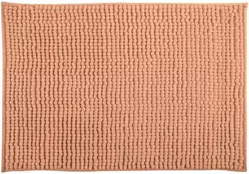 MSV Badematte Chenille-Mikrofaser, langflorig, pfirsichfarben, 50x80cm (144550)
