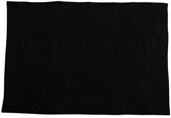 MSV Badezimmerteppich Chenille-Mikrofaser schwarz 60x90cm (141626)