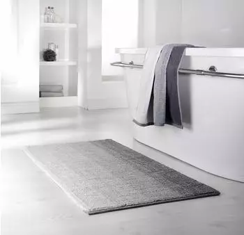 Dyckhoff Colori Badematte Bio-Baumwolle, grau, 55x65cm (09285)