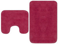 vidaXL Badematten-Set 2-tlg. Stoff Fuchsia