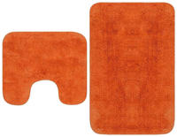 vidaXL Badematten-Set 2-tlg. Stoff Orange