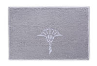 Joop! Badteppich Cornflower, Grau, Textil, Blume, rechteckig, 70x120 cm, Made in