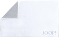 Joop! Badematte Classic Doubleface, Wei&szlig;, Hellgrau, Textil, Uni, rechteckig, 50x80