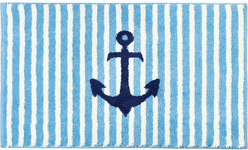 Erwin M&uuml;ller Badematte rechteckig 60x100cm blau 413423