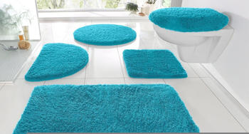 My Home my home Badematte Sanremo Polyester, rechteckig, 3-tlg. Stand-WC Set blau