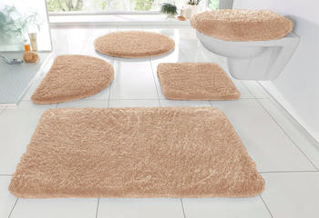 My Home my home Badematte Sanremo Polyester, rechteckig, 3-tlg. Stand-WC Set sand