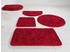 my home Badematte Sanremo Polyester, rund, Badematte aus Microfaser rot