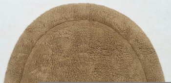 OTTO products Badematte Leni Baumwolle, halbrund, mit Bordüre erhältlich, sand
