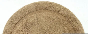 OTTO products Badematte Leni Baumwolle, rund, mit Bordüre erhältlich, sand
