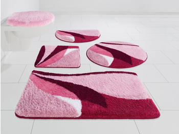 My Home my home Badematte Magnus strapazierfähig, Polyacryl, halbrund, mehrfarbig, mit modernem Design pink