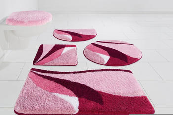 My Home my home Badematte Magnus strapazierfähig, Polyacryl, rund, mehrfarbig, mit modernem Design pink