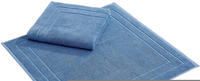 my home Badematte Niki , Höhe 6 mm, beidseitig nutzbar, Baumwolle, quadratisch, mit Bordüre blau