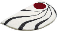 Colani 18 Badteppich weiss 50 cm x 80 cm halbrund