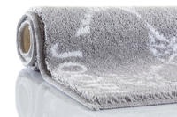 Joop! Badteppich New Cornflower Allover, Grau, Textil, Blume, rechteckig, 70x120 cm,
