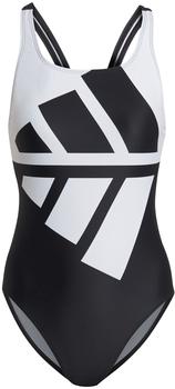 Adidas Logo Graphic Swimsuit black/white