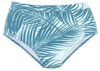 LASCANA ACTIVE Highwaist-Bikini-Hose "Coal" im Mustermix aus Palmen und Streifen
