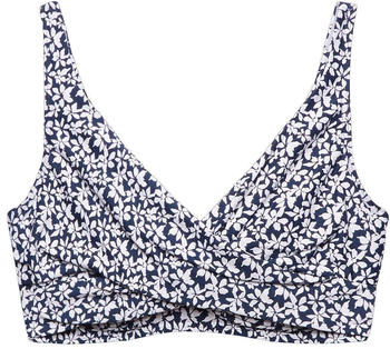 Esprit Unwattiertes Bikinitop mit Bügel-Cups und Print (994EF1A320) navy