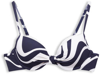 Esprit Bikinitop mit wattierten Bügel-Cups und Print (024EF1A310) navy
