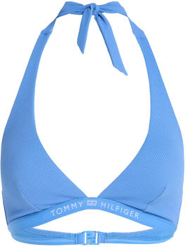 Tommy Hilfiger Tonal Logo Fixed Triangle Bikini Top (UW0UW05257) blue spell