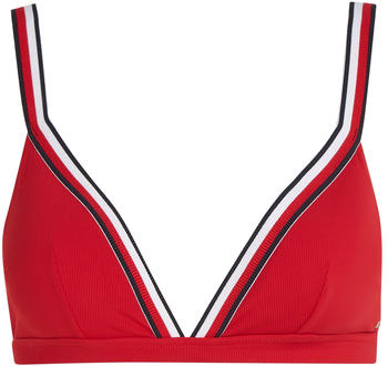 Tommy Hilfiger Global Stripe Padded Triangle Bikini Top (UW0UW05290) primary red