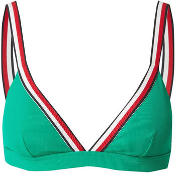 Tommy Hilfiger Global Stripe Padded Triangle Bikini Top (UW0UW05290) olympic green