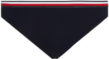 Tommy Hilfiger Global Stripe Ribbed Hipster Bikini Bottoms (UW0UW05402) black