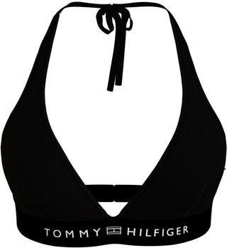 Tommy Hilfiger Tonal Logo Fixed Triangle Bikini Top (UW0UW05257) black