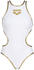 Arena One Biglogo Swimsuit R white gold
