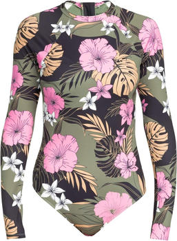 Roxy Pro The Overhead Long Sleeve One Piece Surfsuit (ERJWR03751) floral XS
