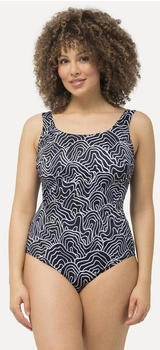 Ulla Popken Alice Softline Lines Badeanzug schwarz