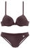 S.Oliver Push-Up-Bikini Zierring braun dunkelbraun