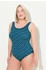 Ulla Popken Badeanzug blau pink schwarz