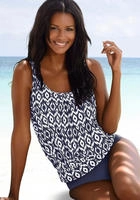 LASCANA Oversize-Tankini im trendigen Ethno-Design
