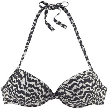 Lascana Push-Up-Bikini-Top schwarz creme