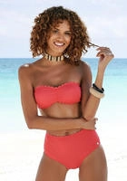 LASCANA Bandeau-Bikini-Top "Scallop" mit gelaserter Wellenkante