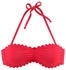 Lascana Bandeau-Bikini-Top Scallop rot