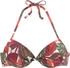 Lascana Push-Up-Bikini-Top rot bedruckt