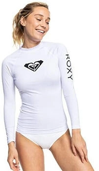 Roxy Whole Hearted Langärmliger Rashguard UPF weiß