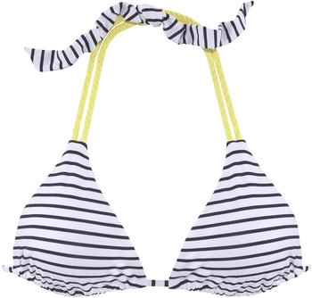 Venice Beach Triangel-Bikini-Top schwarz wei&szlig; limette