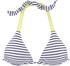 Venice Beach Triangel-Bikini-Top schwarz weiß limette