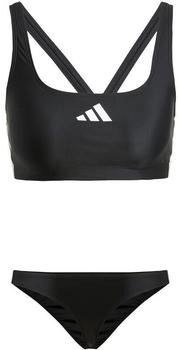 Adidas 3-Streifen V-Back Bikini schwarz weiß JP0147