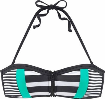 KangaROOS Bandeau-Bikini-Top schwarz wei&szlig;