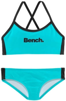 Bench Bustier-Bikini gekreuzte Tr&auml;ger blau t&uuml;rkis-schwarz