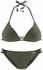 Bruno Banani Triangel-Bikini Zierbändern oliv