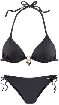 Bruno Banani Triangel-Bikini schwarz gold-schwarzen Accessories – Bruno Banani Triangel-Bikini schwarz gold-schwarzen Accessories für stilvolle Strandauftritte