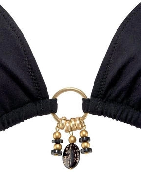 Bruno Banani Triangel-Bikini schwarz gold-schwarzen Accessories – Anpassbare Passform für maximalen Tragekomfort