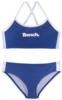 Bench Bustier-Bikini gekreuzte Träger blau weiß
