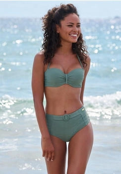 Sunseeker B&uuml;gel-Bandeau-Bikini-Top Loretta strukturmuster oliv