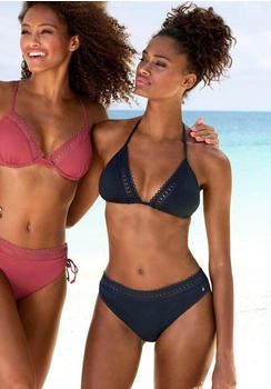 S.Oliver Triangel-Bikini-Top 'Aiko' Häkeloptik schwarz