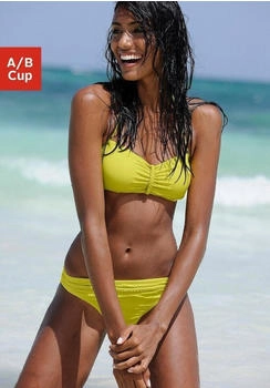 Buffalo Bandeau-Bikini-Top Happy geflochten gelb